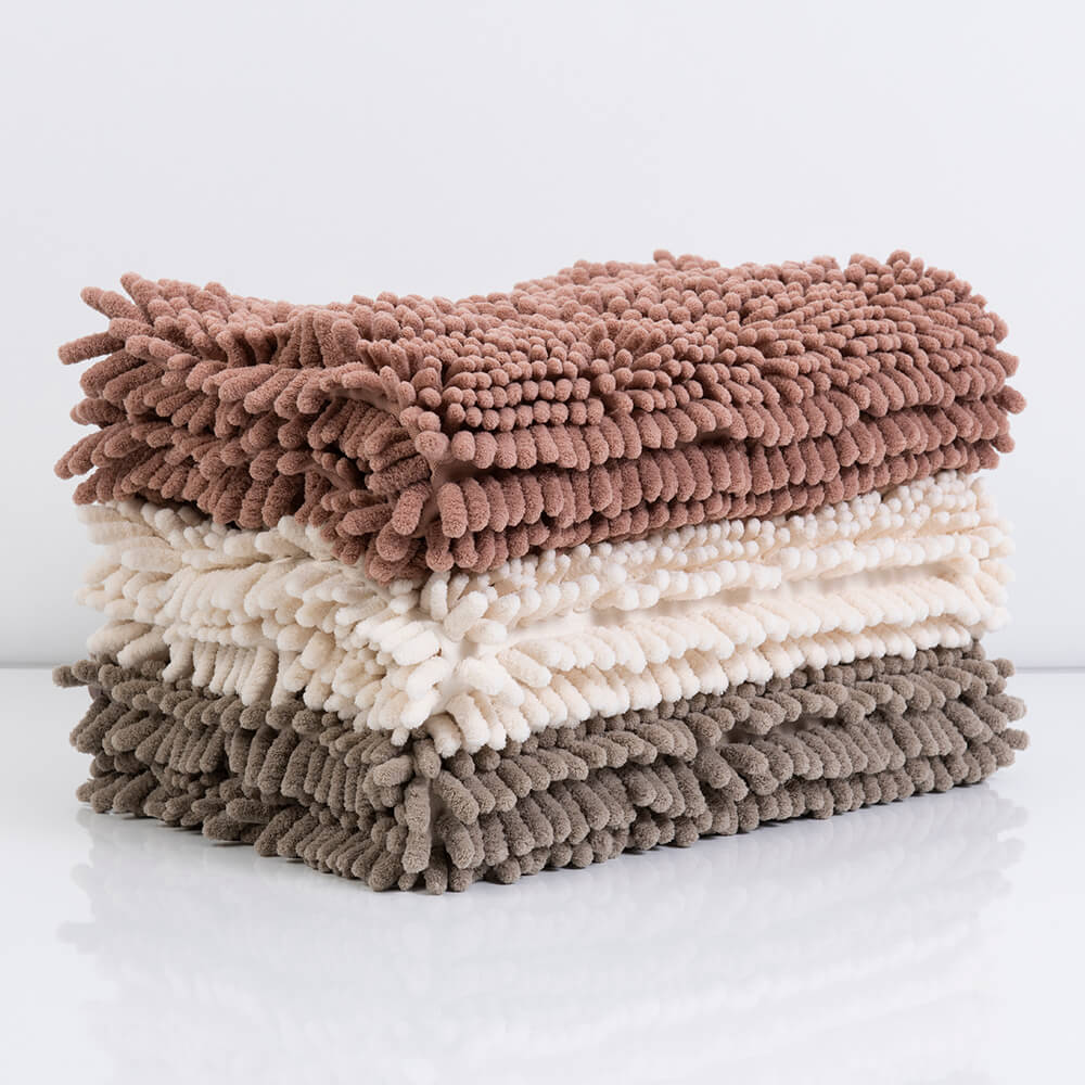 Piso Baño Chenilla Liso Beige