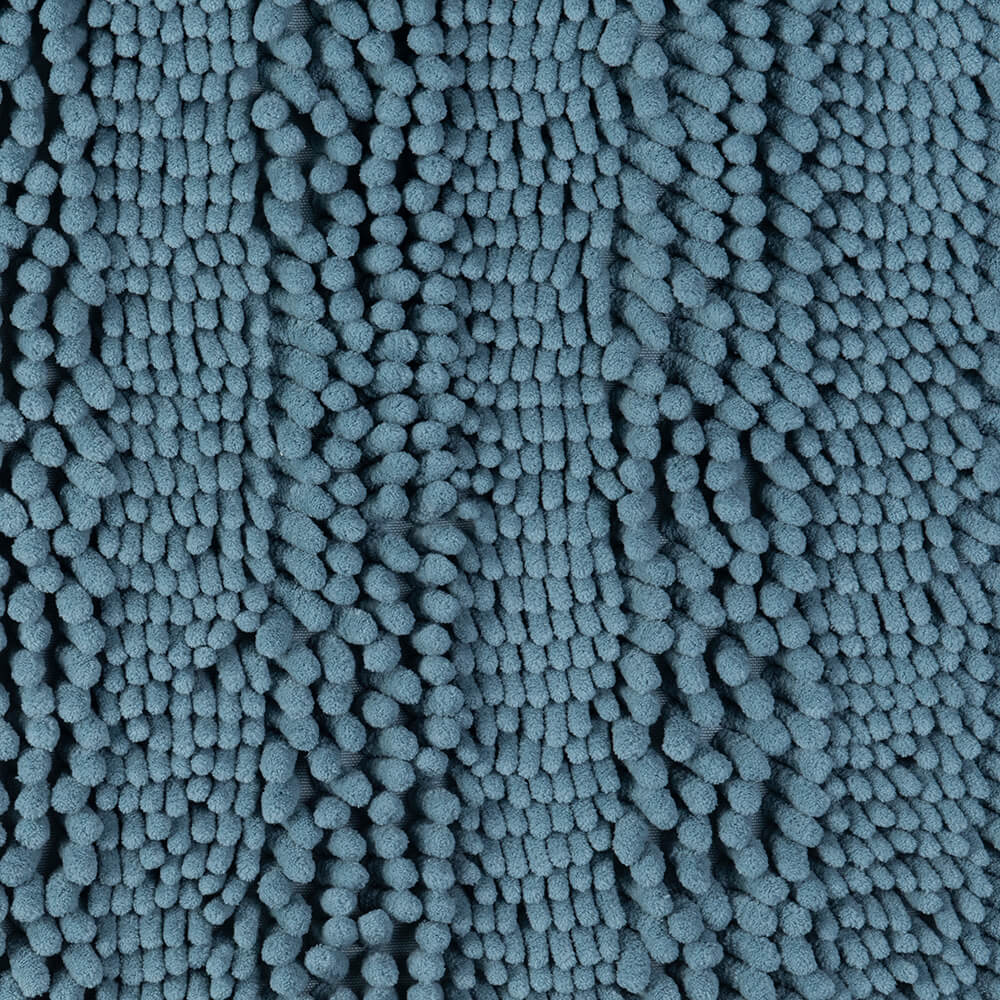 Piso Baño Chenilla Liso Azul