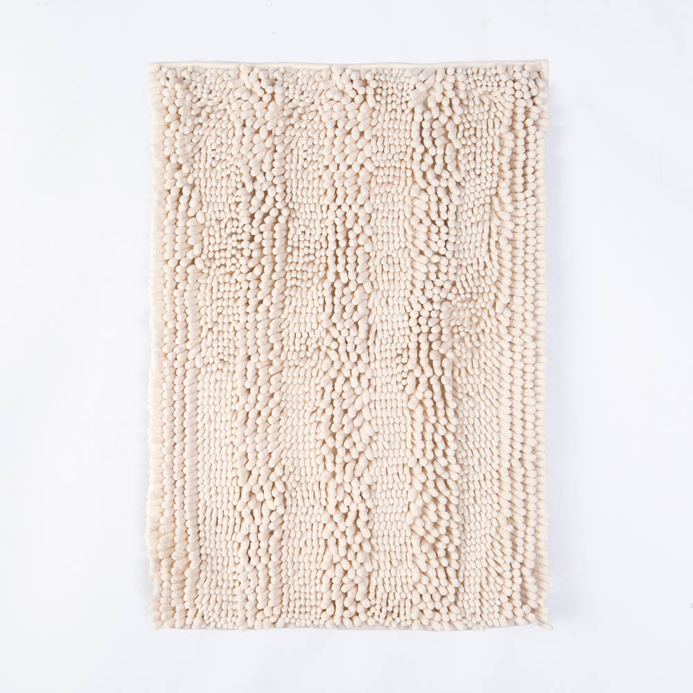 Piso Baño Chenilla Liso Blanco