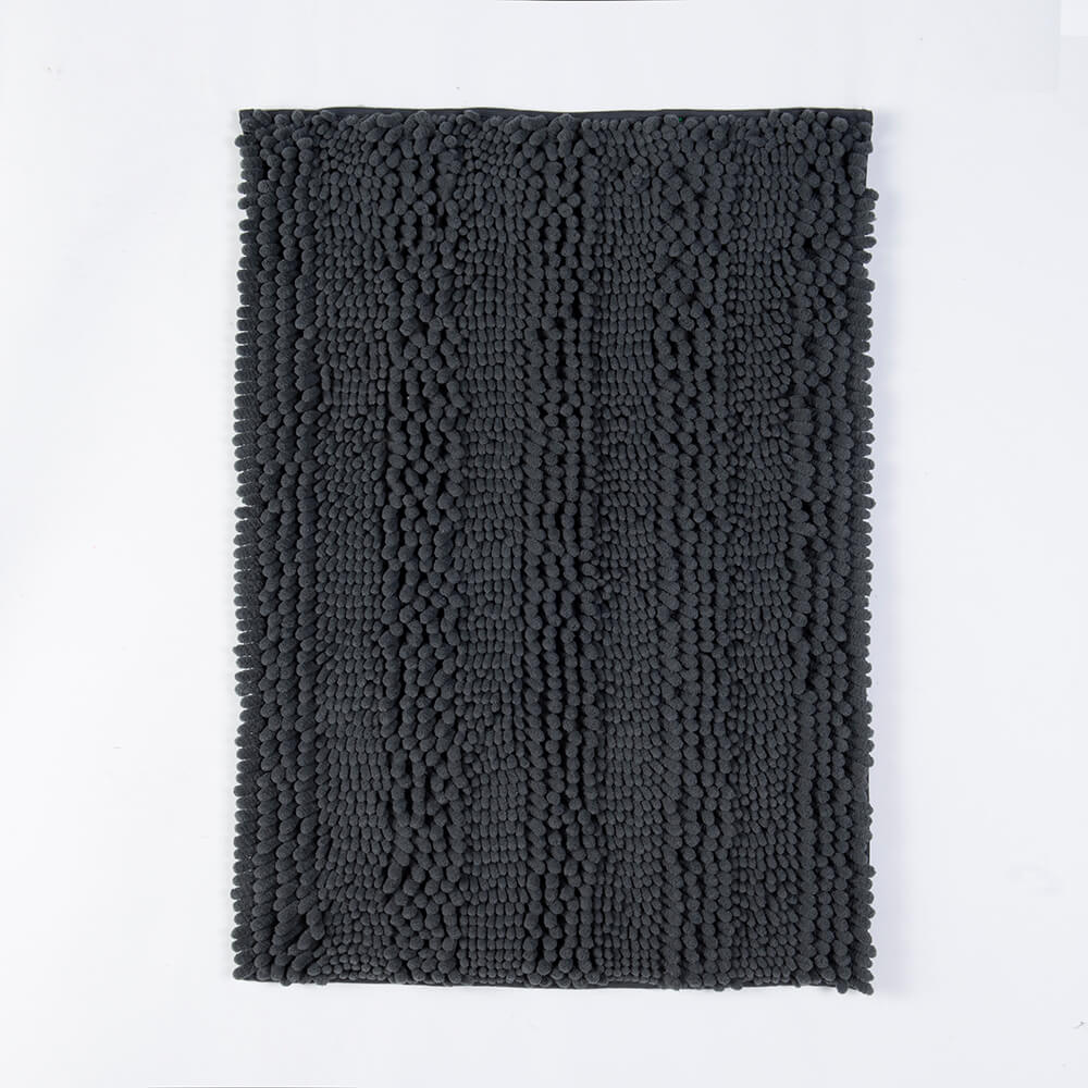 Piso Baño Chenilla Liso Marengo