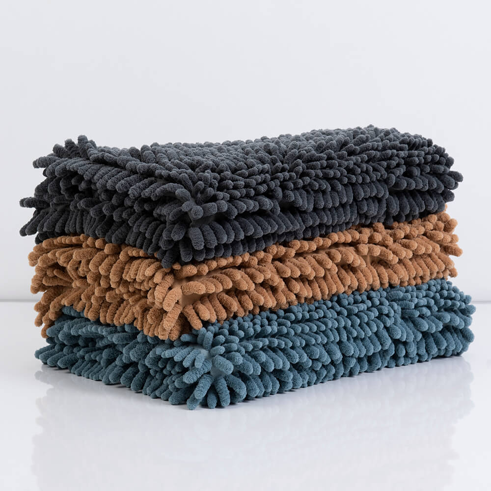 Piso Baño Chenilla Liso Marengo