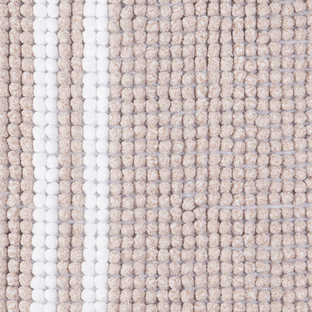 Piso Baño Chenilla Líneas Beige