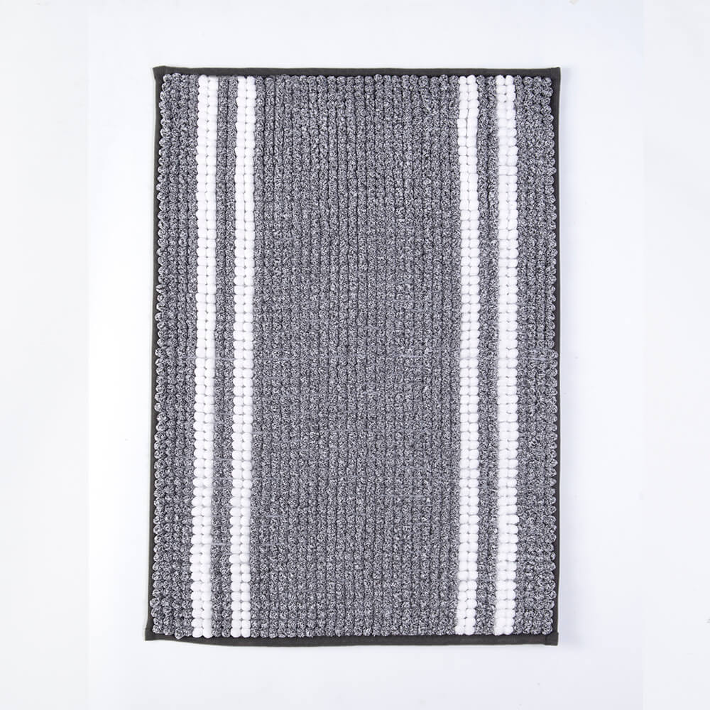 Piso Baño Chenilla Líneas Marengo