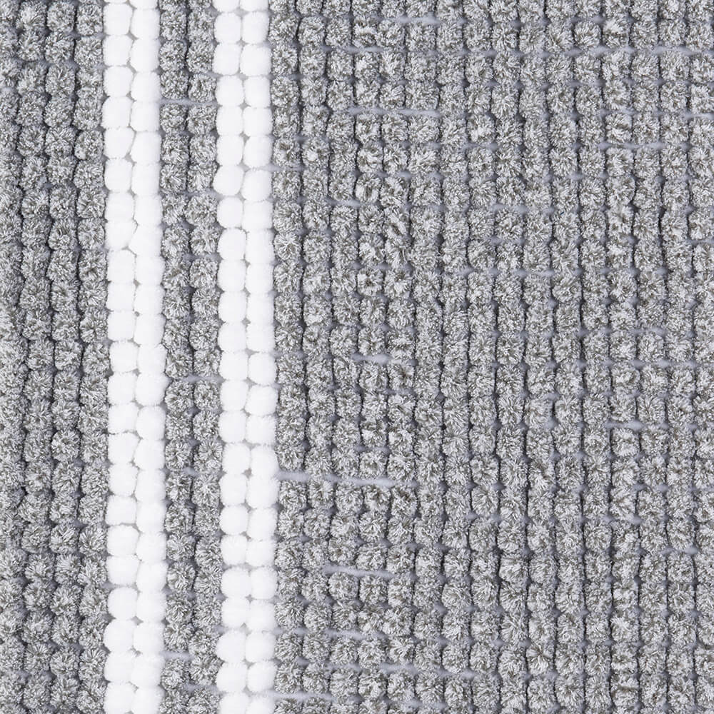 Piso Baño Chenilla Líneas Gris