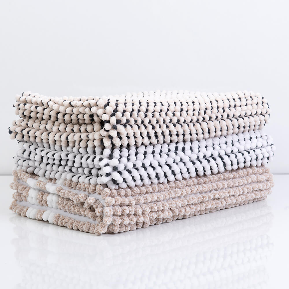 Piso Baño Chenilla Melange Marengo