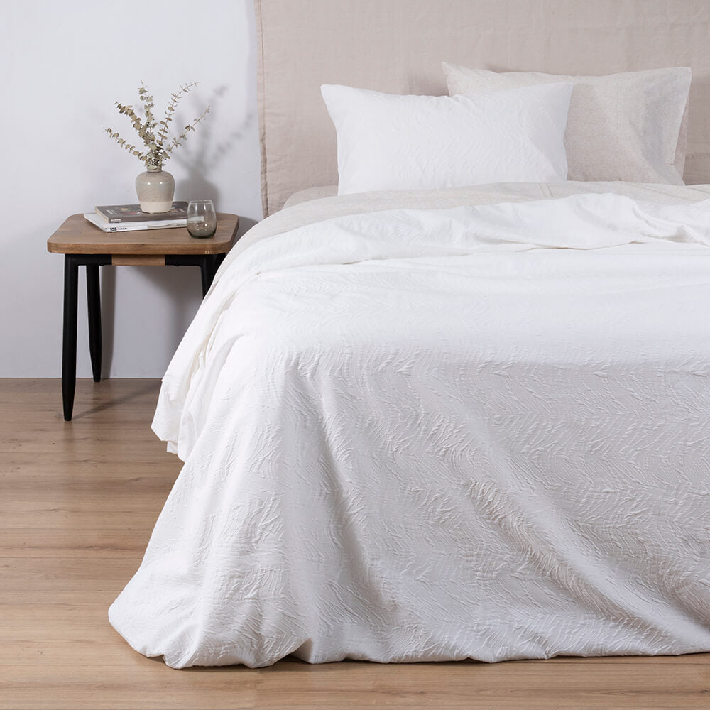 Funda de Plumón Organic 1.5 Plazas Blanco