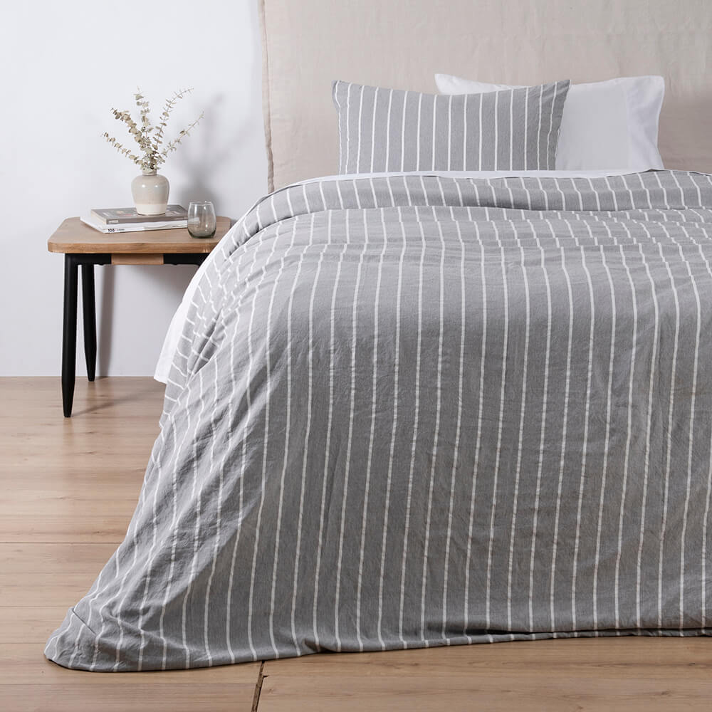 Funda de Plumón Ren 1.5 Plazas Gris Perla