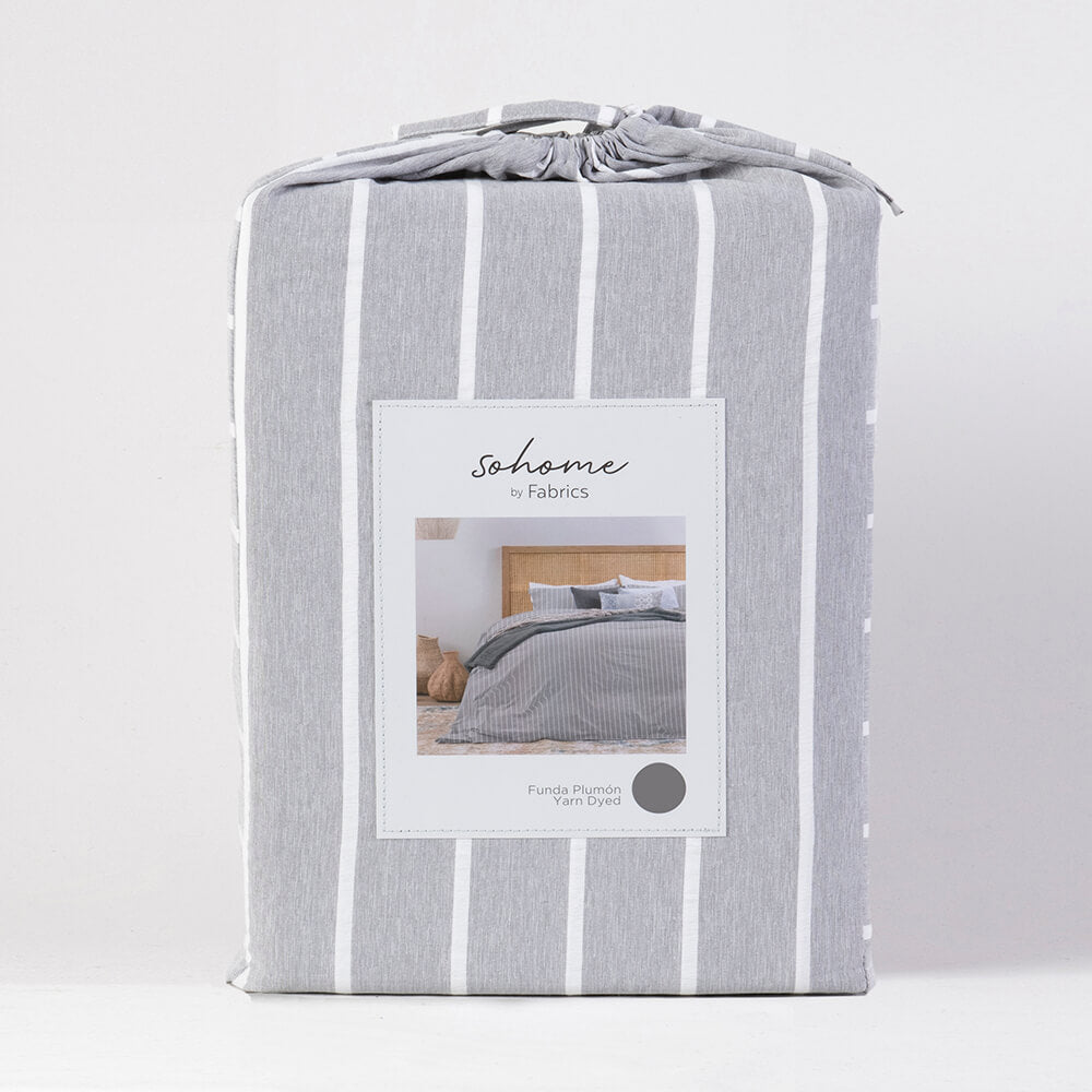 Funda de Plumón Ren 1.5 Plazas Gris Perla