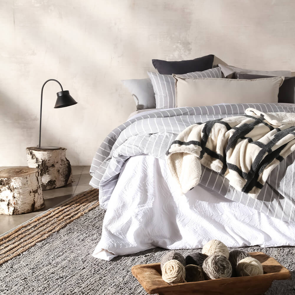 Funda de Plumón Ren 2 Plazas Gris Perla