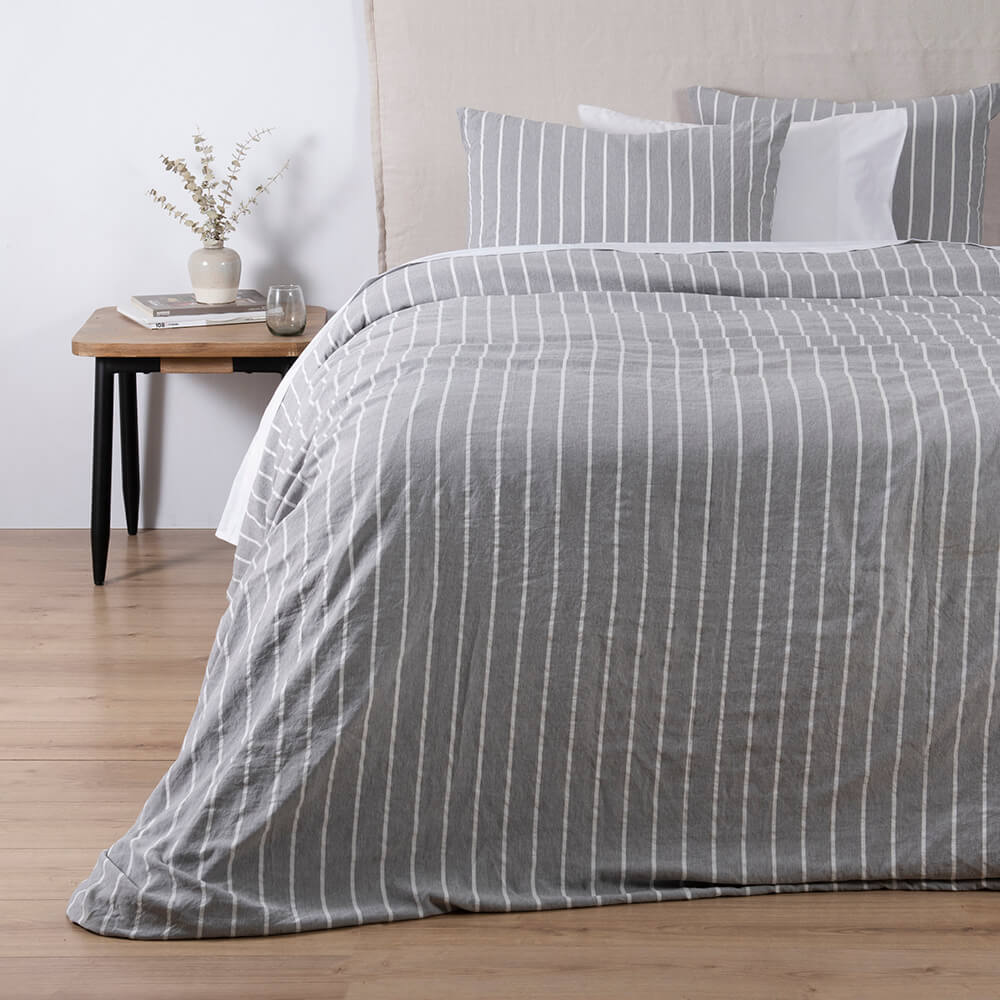 Funda de Plumón Ren 2 Plazas Gris Perla