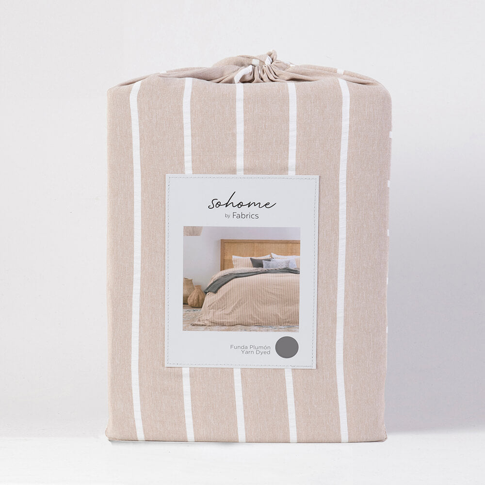 Funda de Plumón Ren 2 Plazas Beige