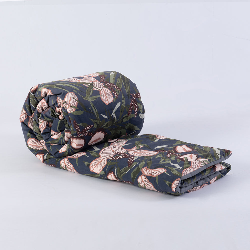 Piecera Velvet Estampada Forest 90x230cm Azul