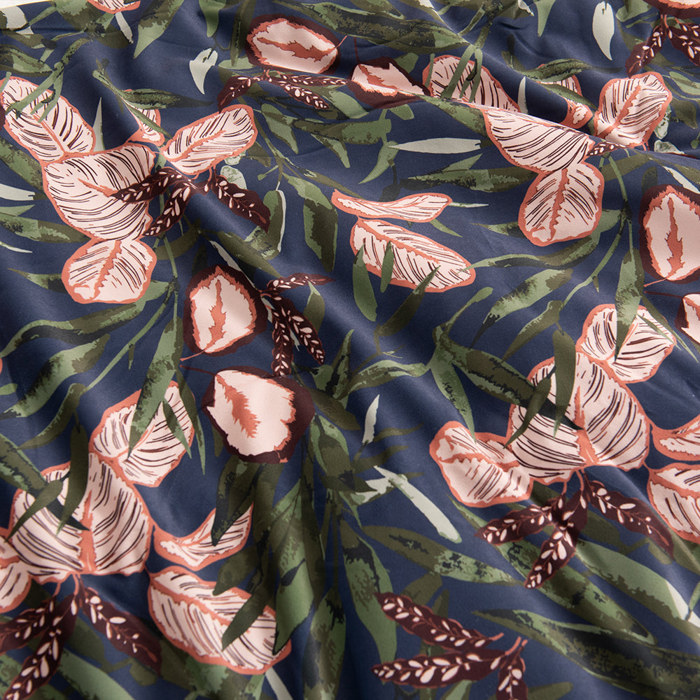 Piecera Velvet Estampada Forest 90x230cm Azul