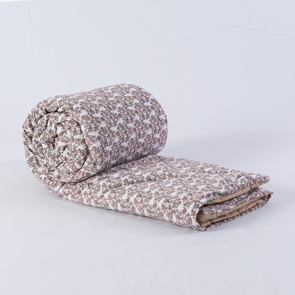 Piecera Velvet Estampada Solei 90x230cm Crudo