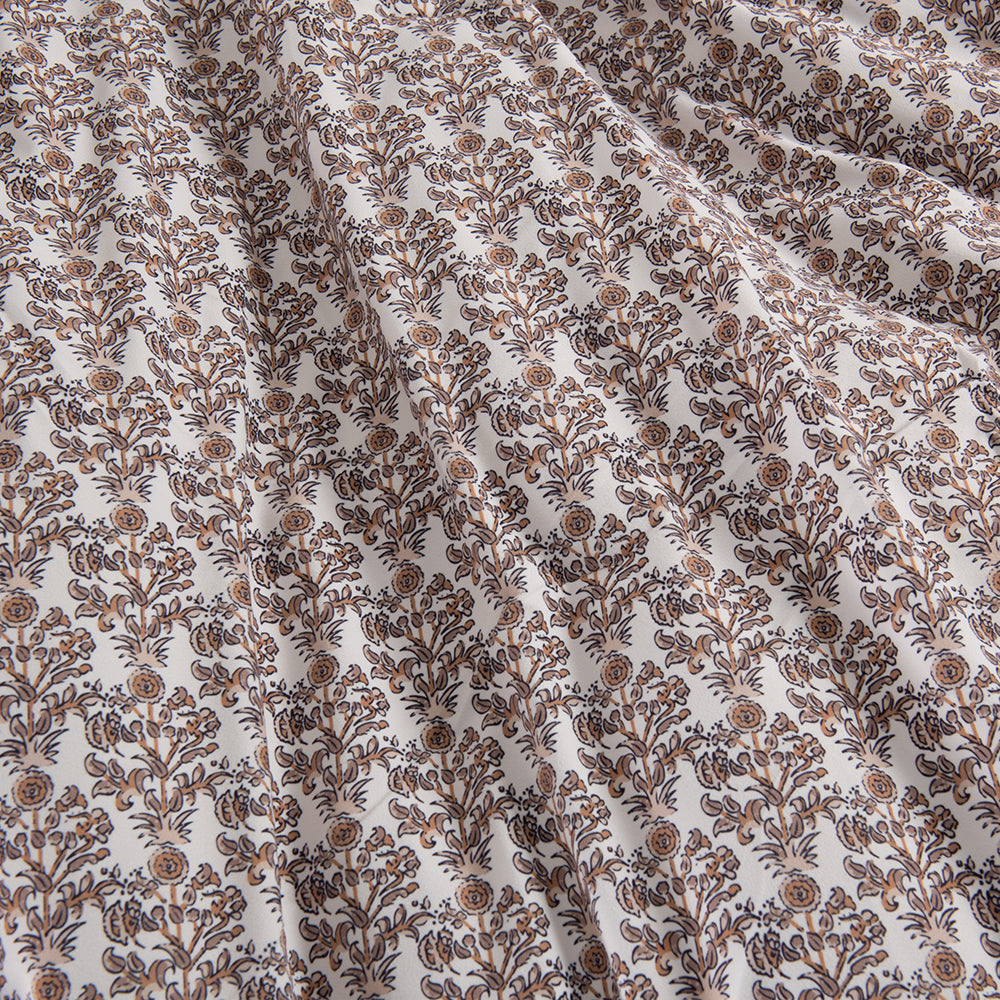 Piecera Velvet Estampada Solei 90x230cm Crudo