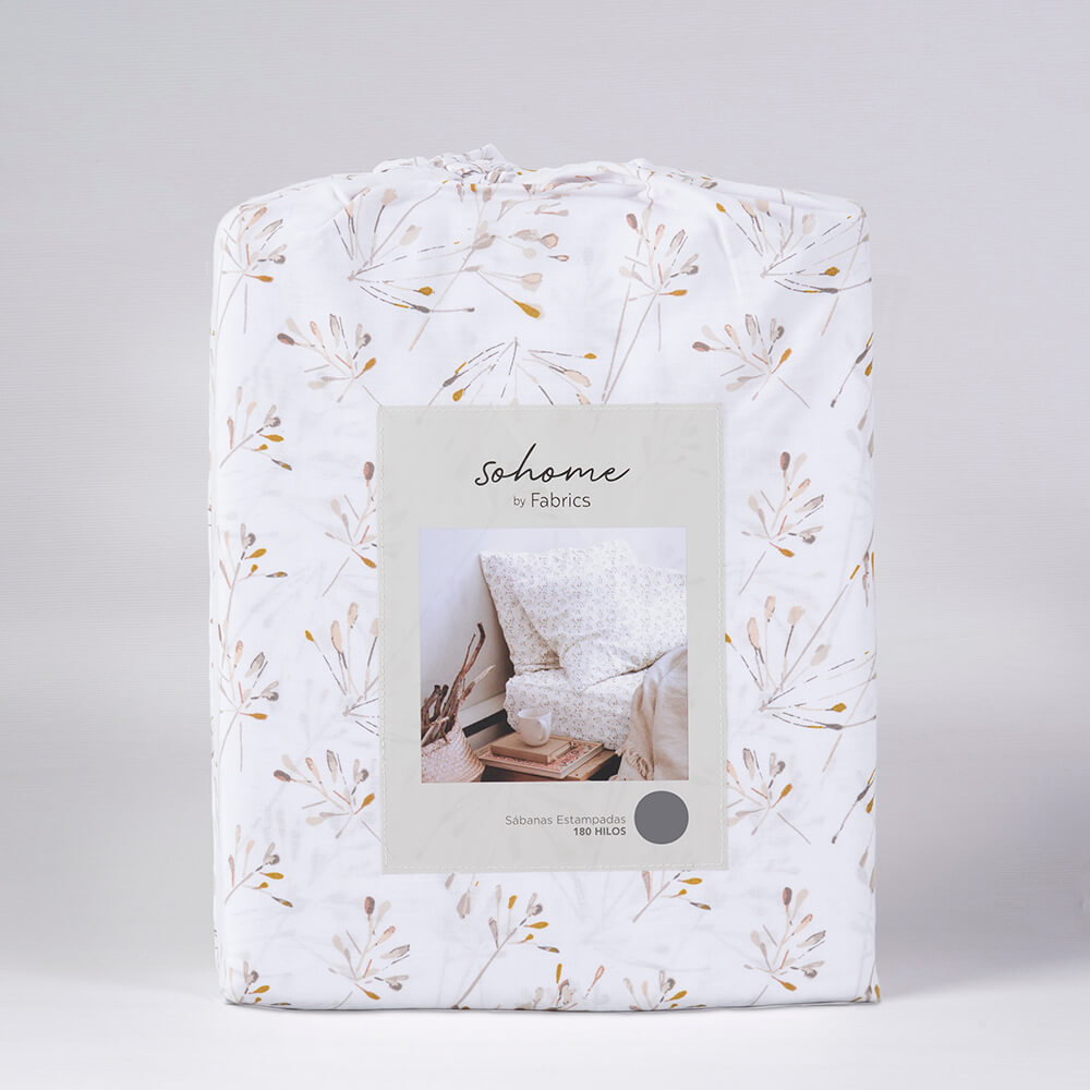 Sábana 180 Hilos Provenza King Mostaza