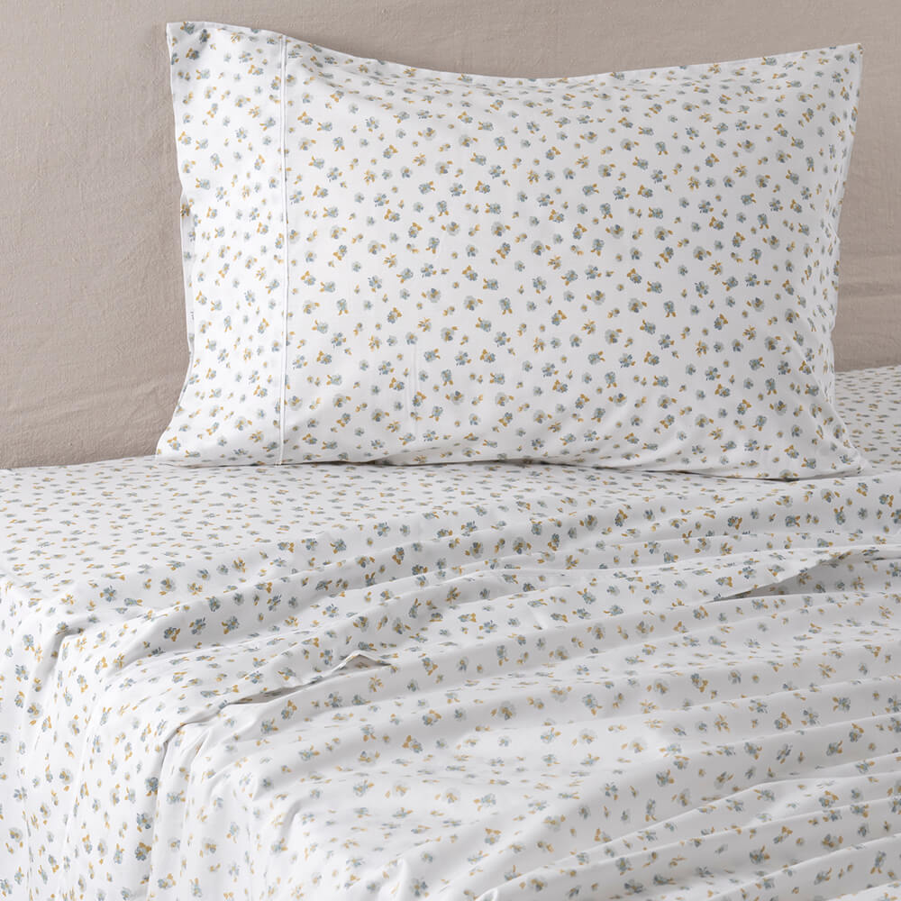 Sábana 180 Hilos Genova 1.5 Plazas Azul