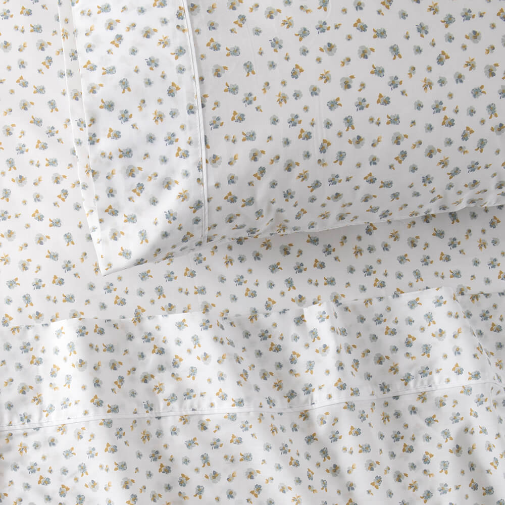 Sábana 180 Hilos Genova 1.5 Plazas Azul