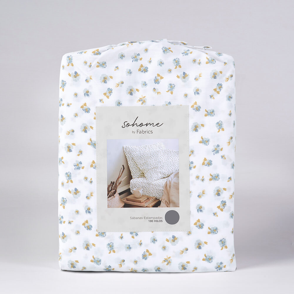 Sábana 180 Hilos Genova King Azul