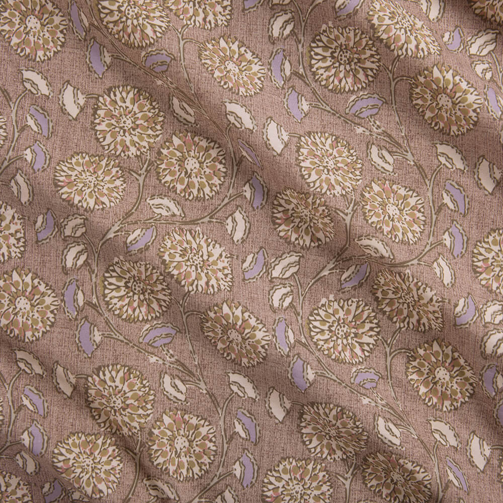 Funda Plumón Estampada Girasoles 1.5 Plazas Caramelo