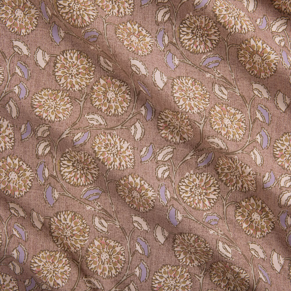 Funda Plumón Estampada Girasoles 2 Plazas Caramelo