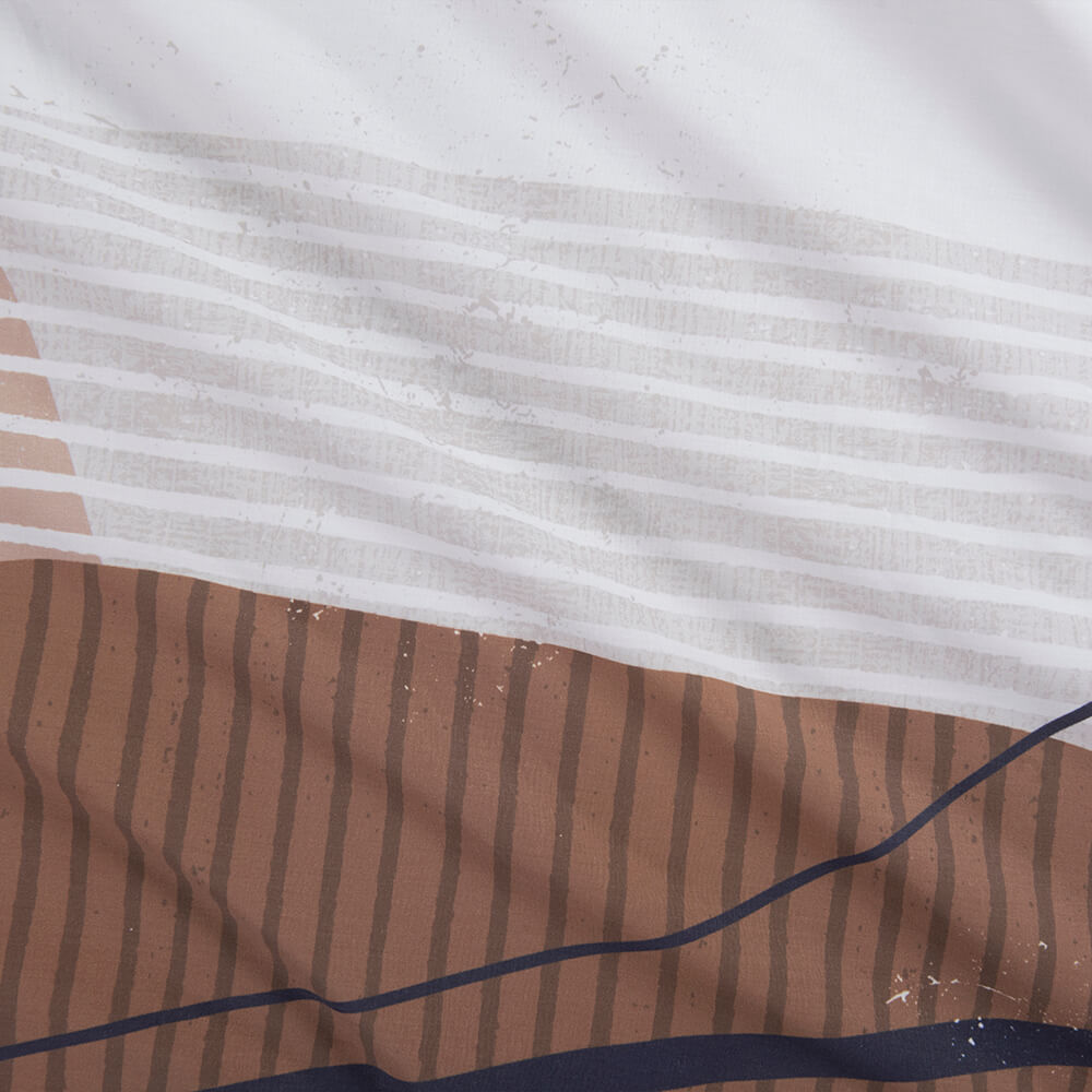 Funda Plumón Estampada Brosse 1.5 Plazas Camel