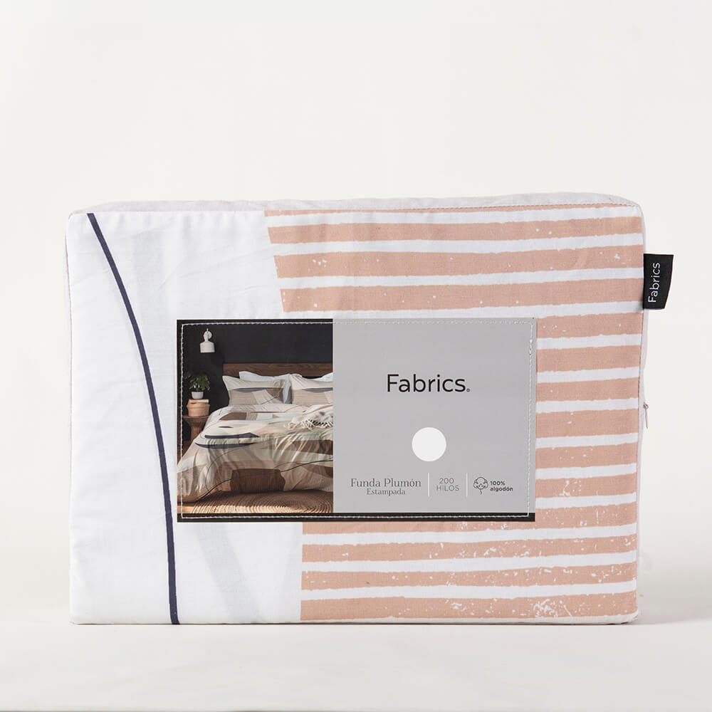 Funda Plumón Estampada Brosse 2 Plazas Camel