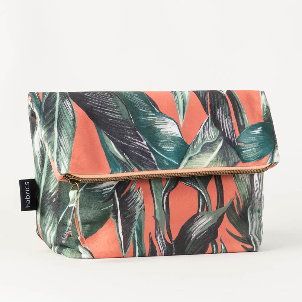 Estuche Velvet Estampado Jungla Apricot