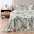 Cubrecama Quilt Estampado 2 Plazas Caribe Turquesa