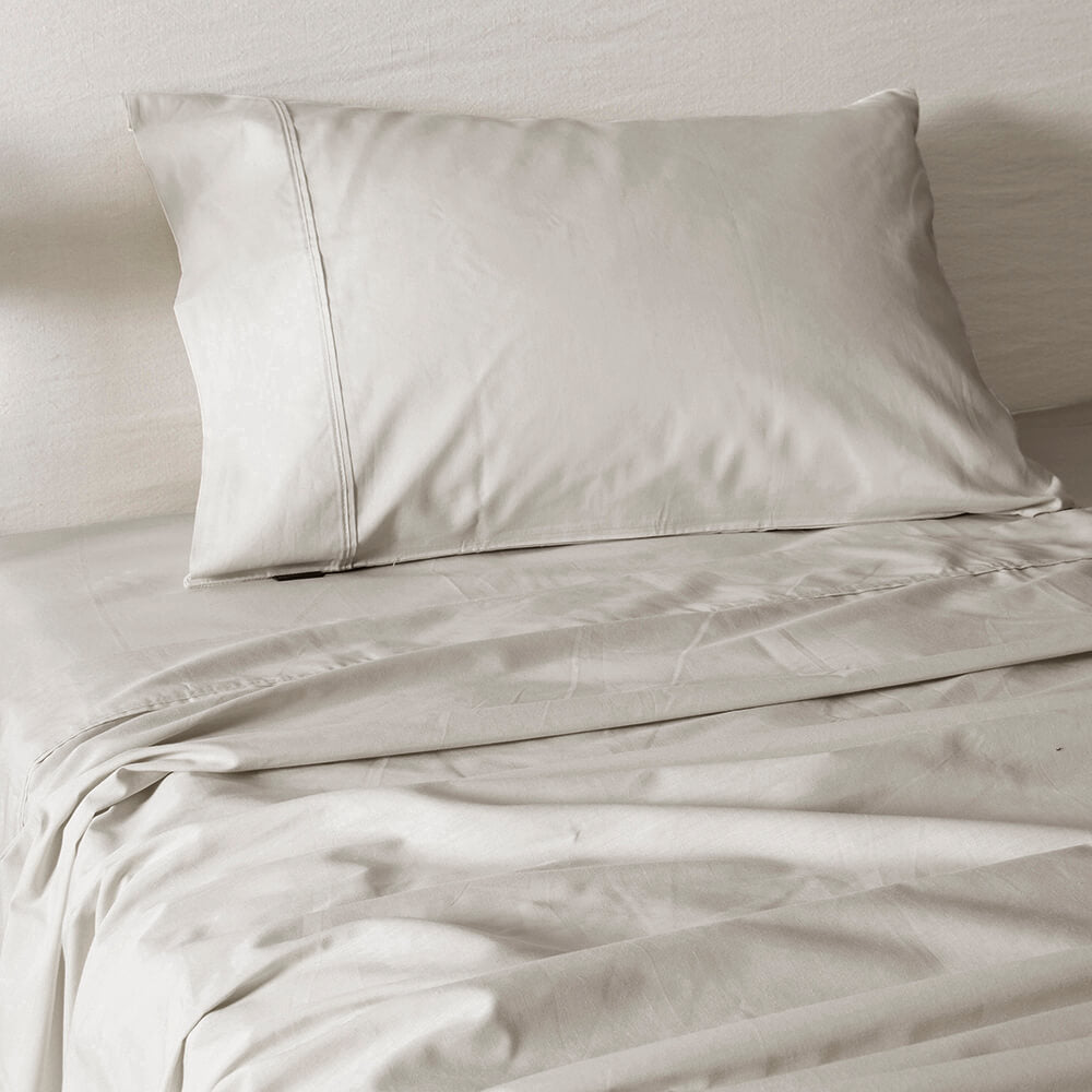 Sábana 180 Hilos Lisas 1 Plaza Beige