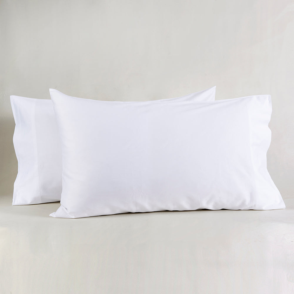 Set 2 Fundas Almohadas 300 Hilos 50x90cm Blanco