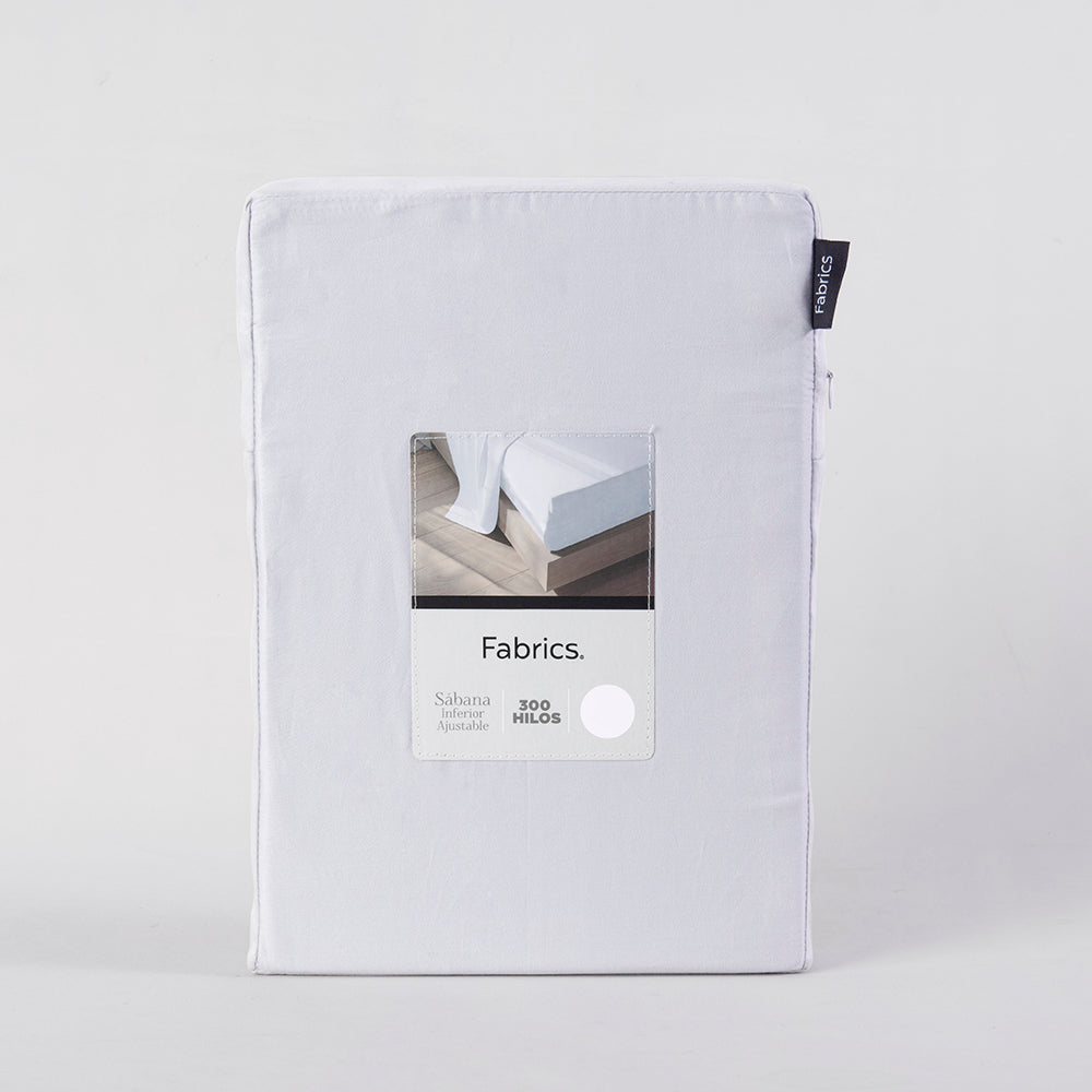 Sábana Inferior 300 Hilos Super King Gris Claro