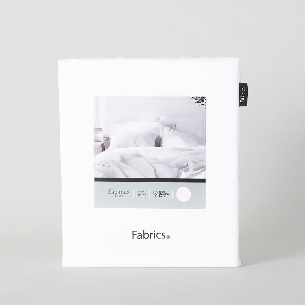 Sábana 300 Hilos Percale Super King Blanco