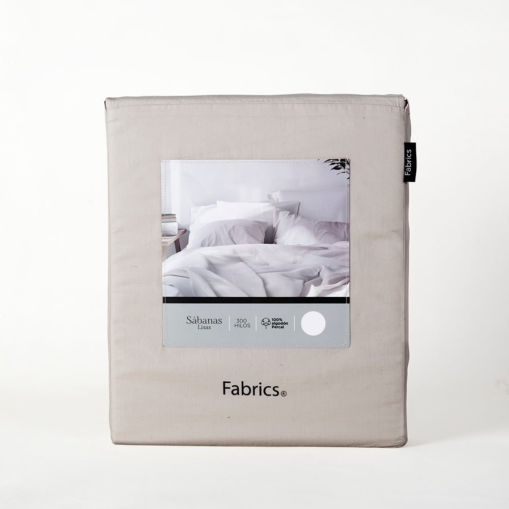 Sábana 300 Hilos Percale King Taupe