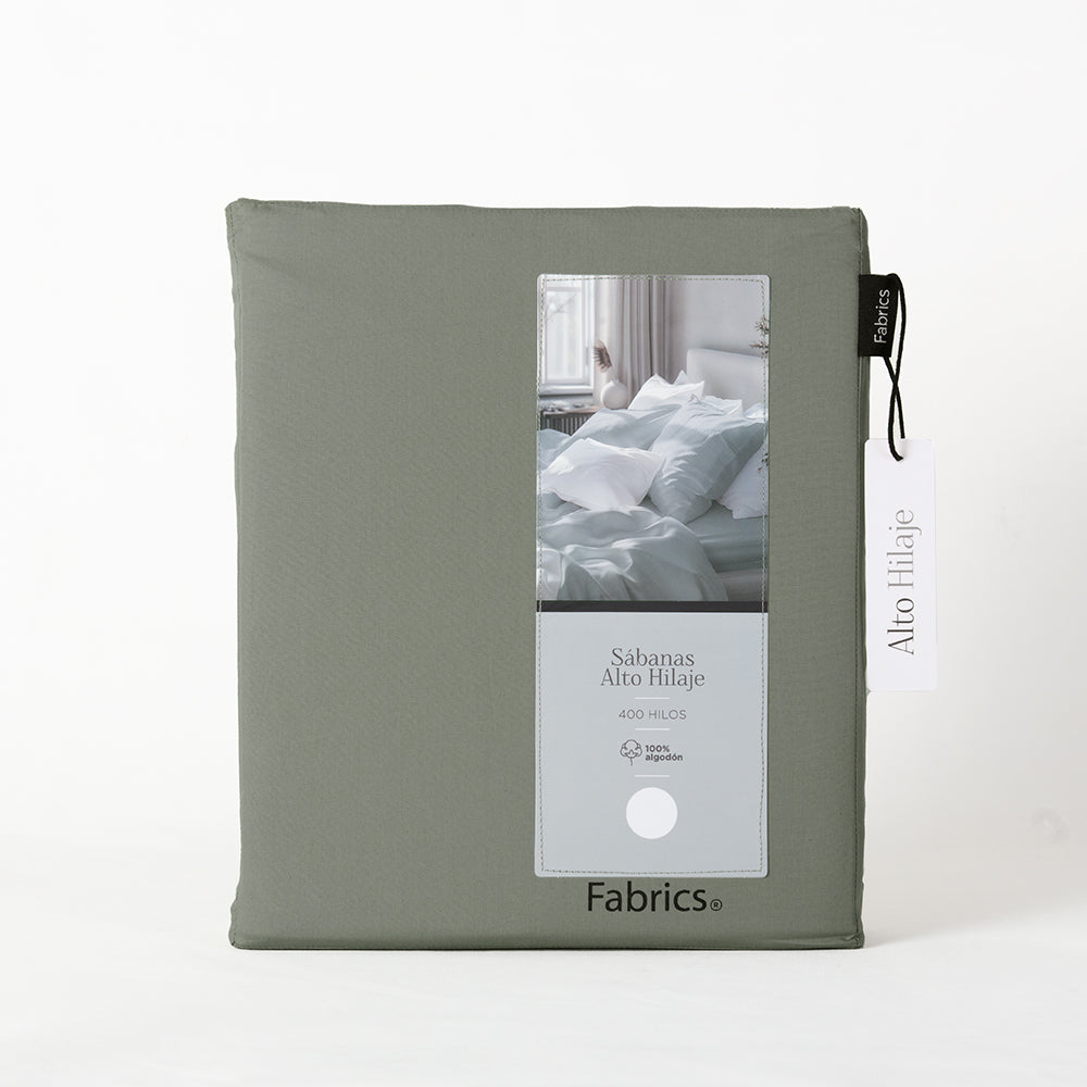 Sábana 400 Hilos Percale King Verde