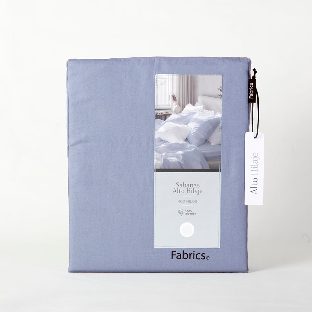 Sábana 400 Hilos Percale 1.5 Plazas Azul
