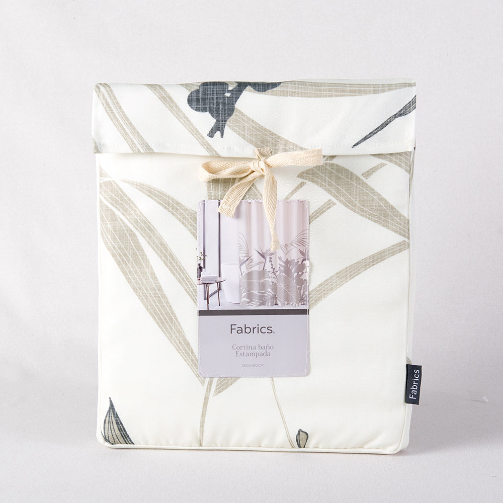 Cortina Baño Estampada Savana Verde