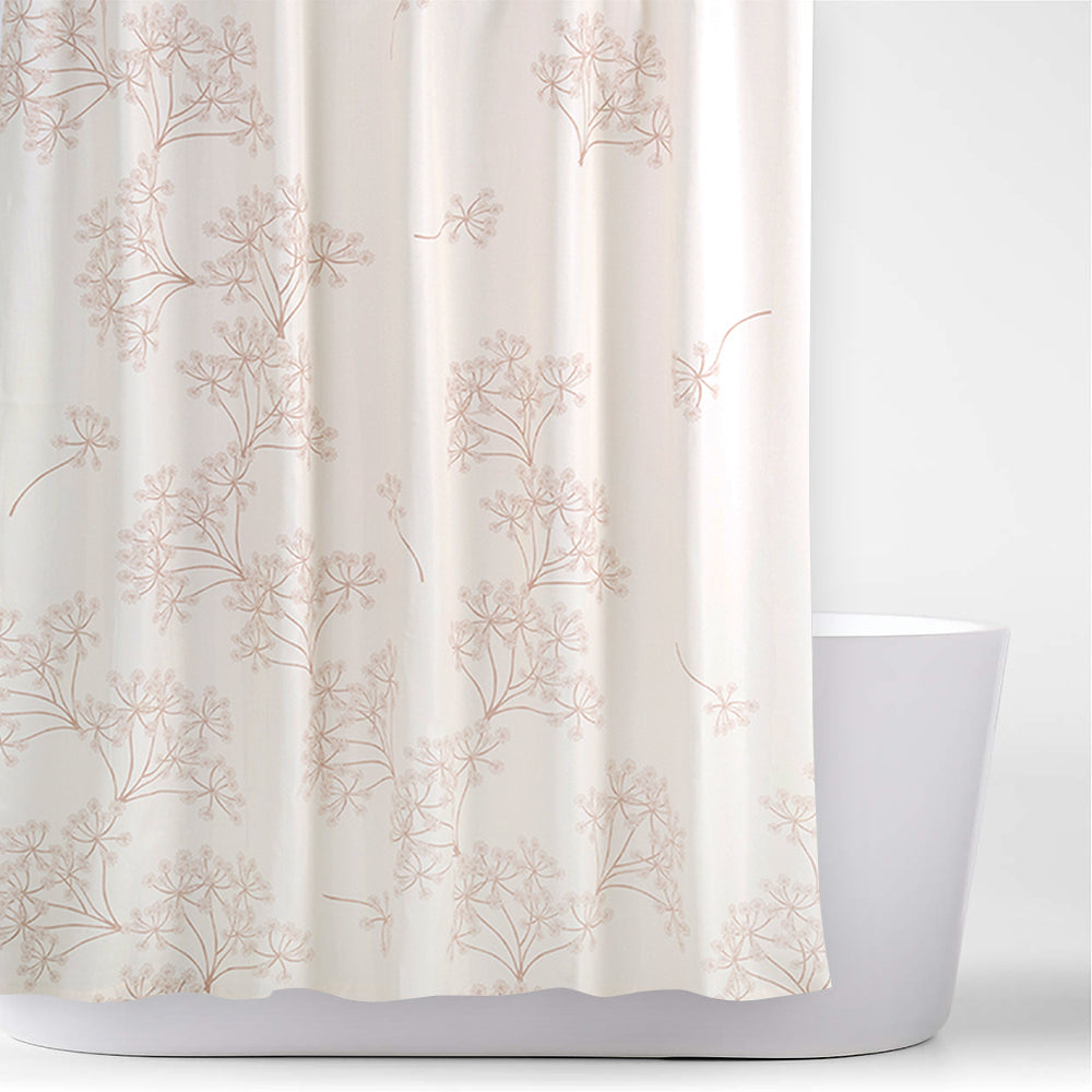 Cortina Baño Estampada Jazmin Rosa