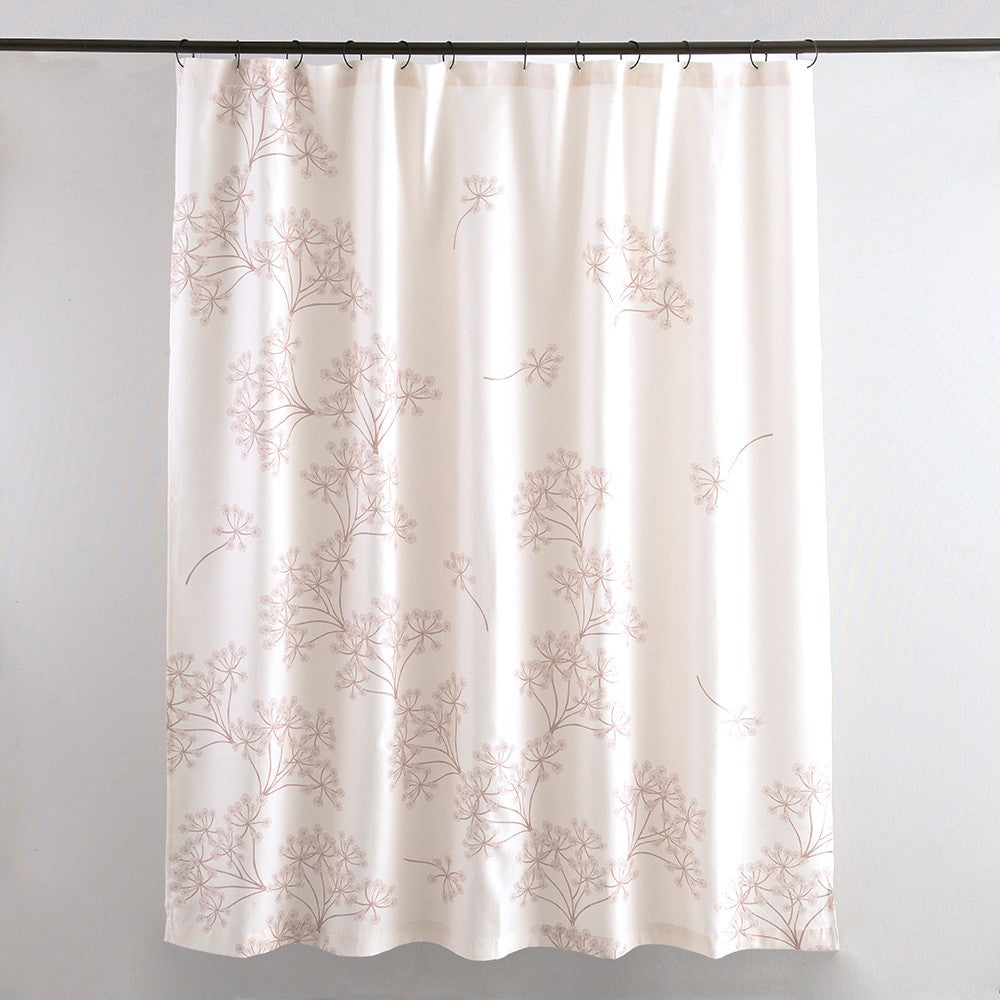 Cortina Baño Estampada Jazmin Rosa