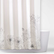Cortina Baño Estampada Lilio Crudo