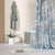 Cortina Baño Estampada Palmeras Azul
