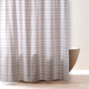 Cortina Baño Líneas Beige