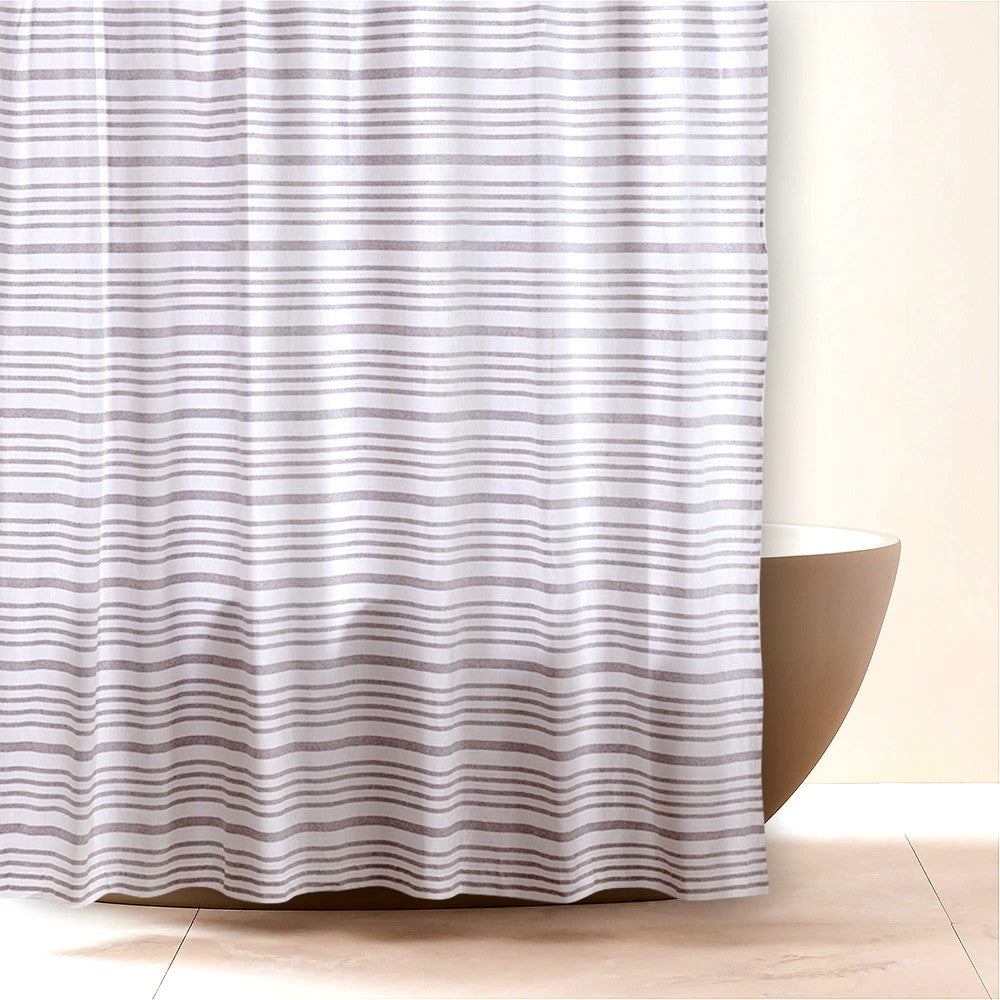 Cortina Baño Líneas Negro