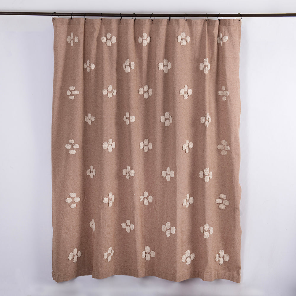 Cortina Baño Tufted Cross Terracota