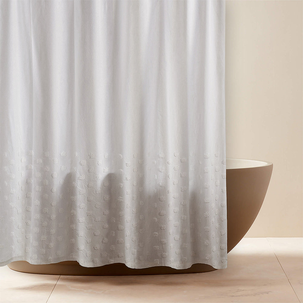 Cortina Baño Tufted Point Blanca