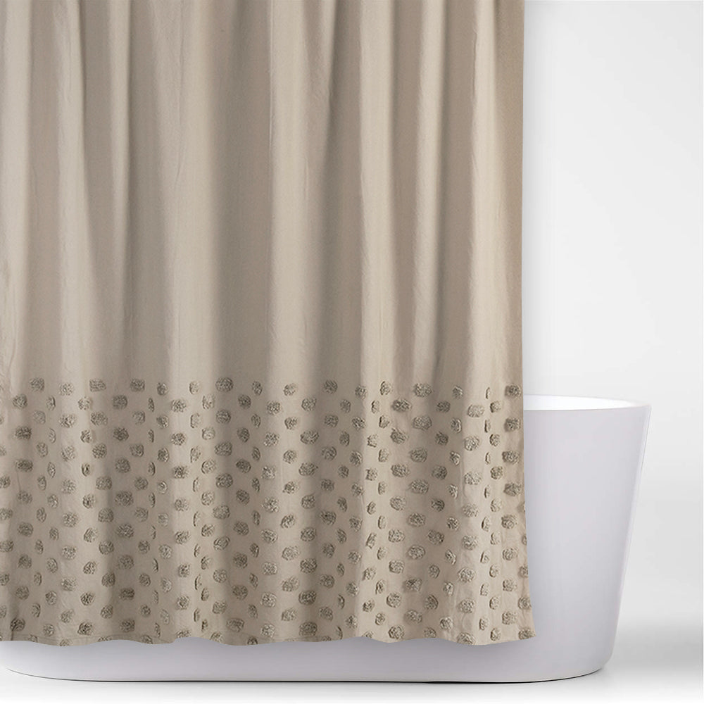 Cortina Baño Tufted Point Verde