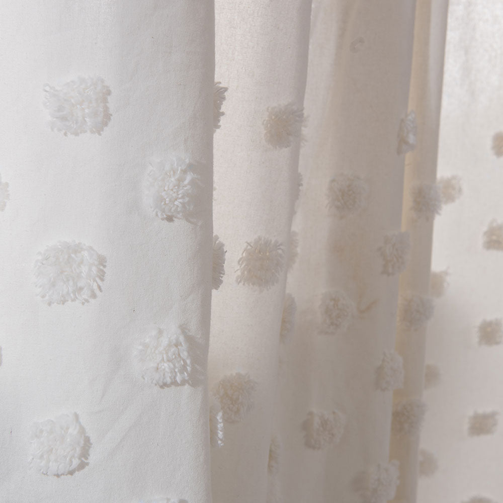 Cortina Baño Tufted Point Blanca
