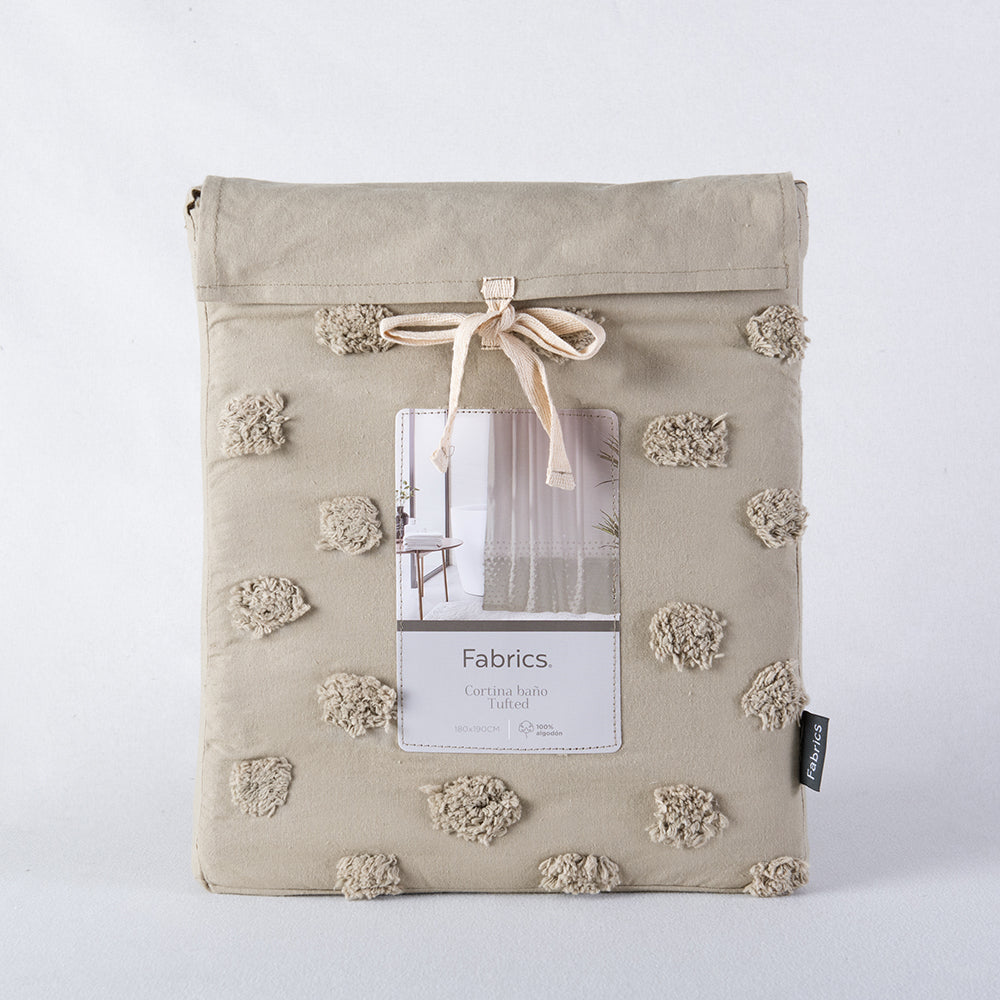 Cortina Baño Tufted Point Verde