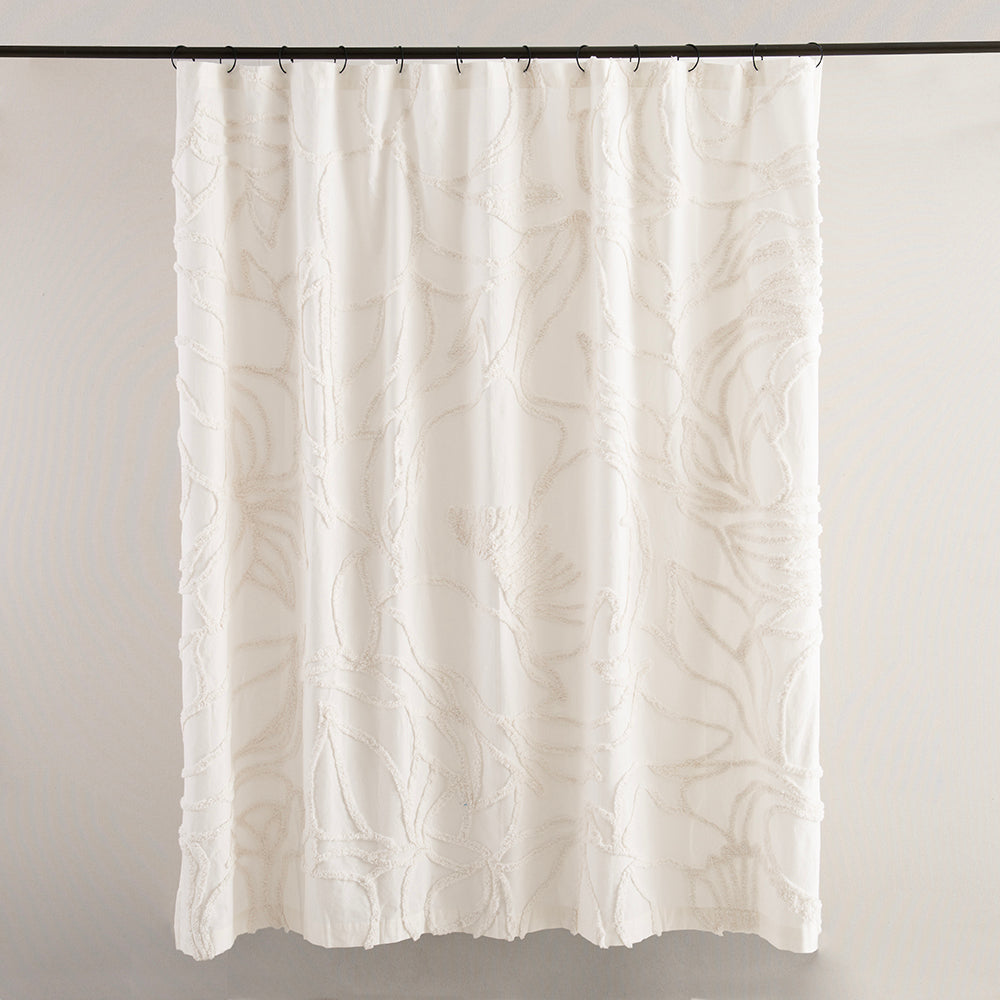 Cortina Baño Tufted Romantic Crudo