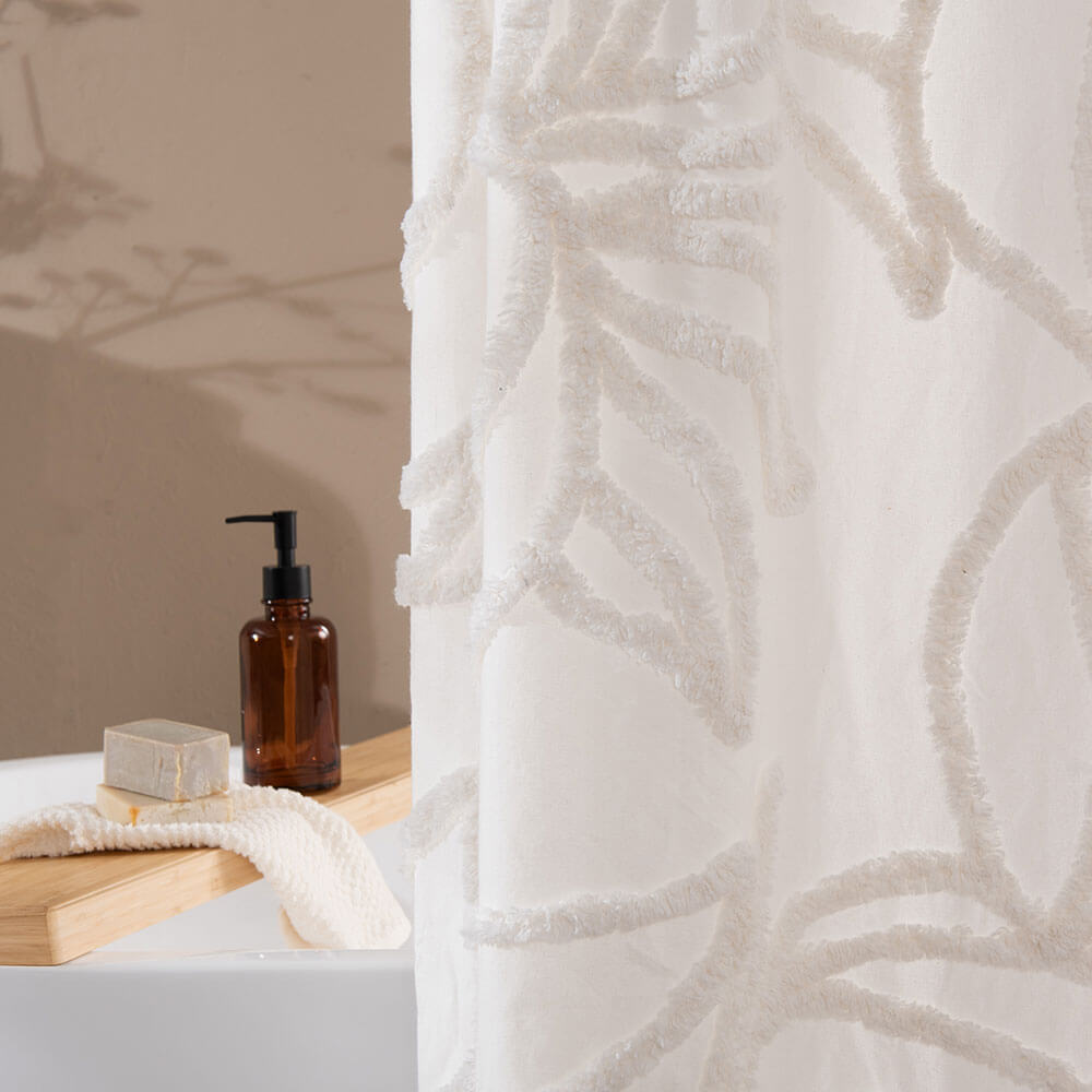 Cortina Baño Tufted Romantic Crudo